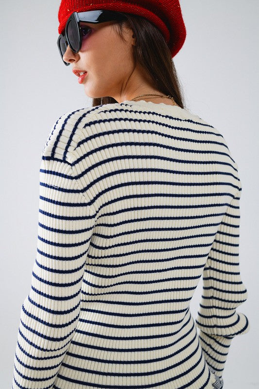 Q2 STRIPE CARDIGAN