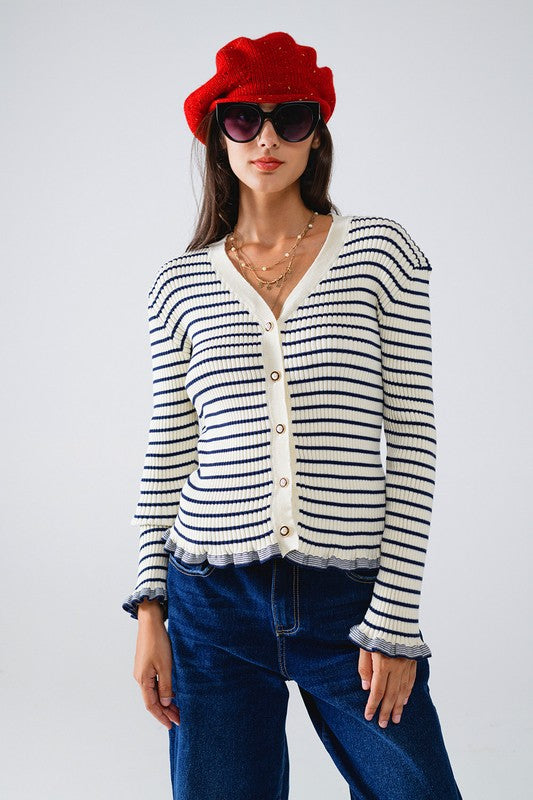 Q2 STRIPE CARDIGAN