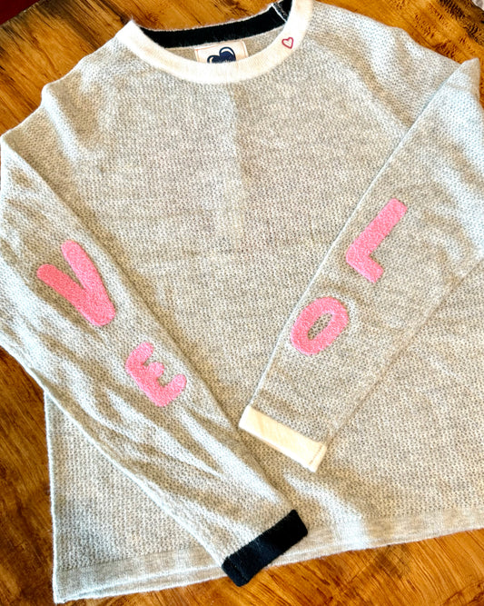 JUST MADISON HEART AND LOVE SWEATER