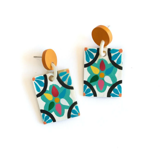 SUNSHINE TIENDA AZULEJOS TILE EARRINGS