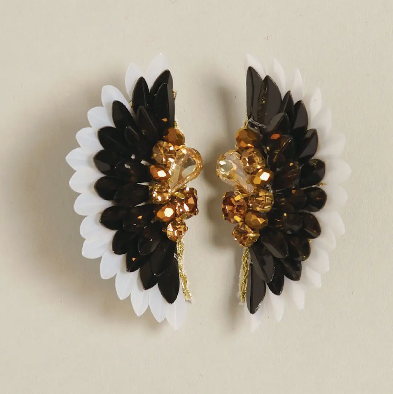 FASHION CITY FEATHER FAN EARRINGS