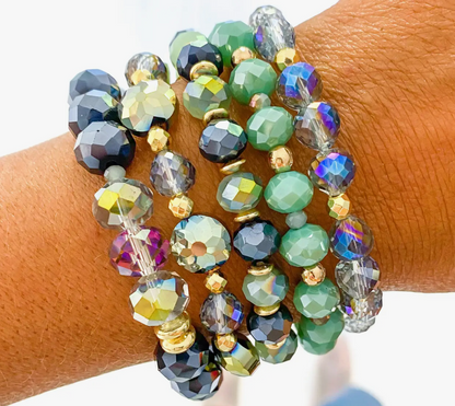 SAVVY BLING STACKED BRACELETS