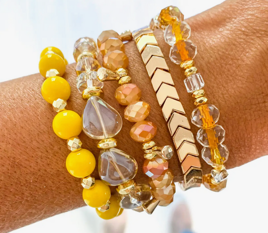 SAVVY BLING STACKED BRACELETS