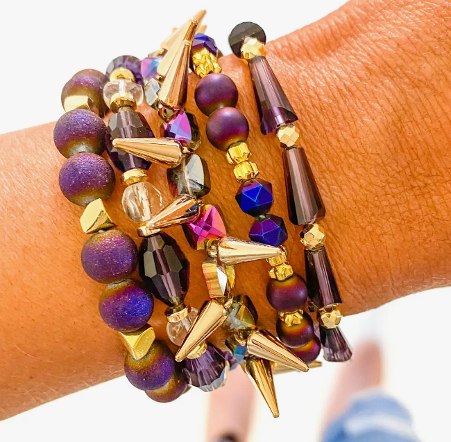 SAVVY BLING STACKED BRACELETS