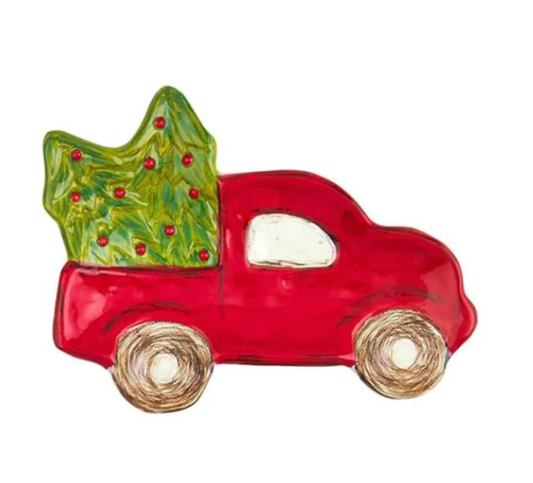 MUDPIE CHRISTMAS CERAMIC TRINKET TRAY