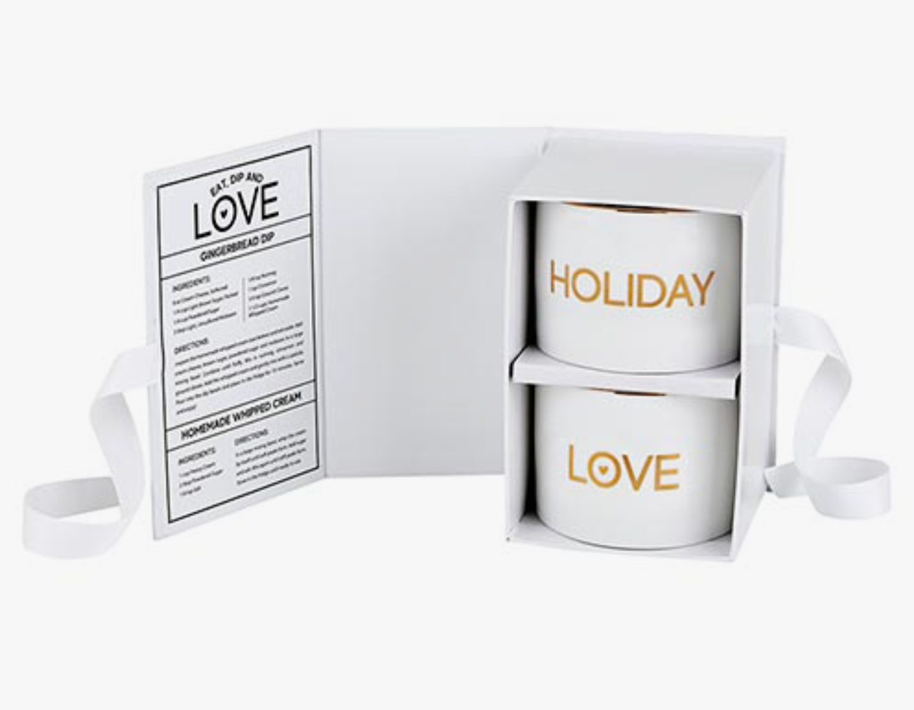 SANTA BARBARA GOLD HOLIDAY DIP BOWLS BOOK BOX