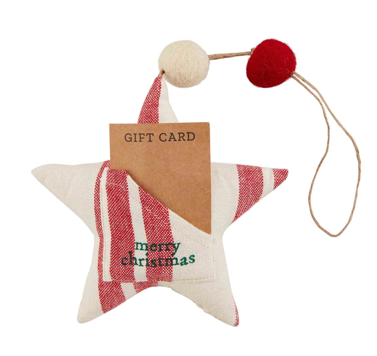 MUDPIE GIFT CARD ORNAMENT