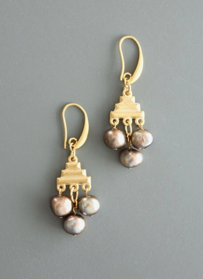 DAVID AUBREY FRESHWATER PEARL EARRINGS