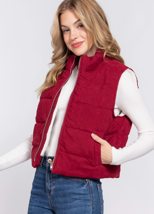 42 POPS FAUX FUR LINED VEST