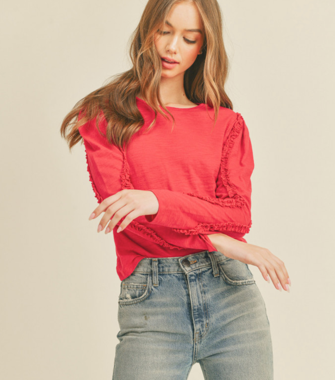 &MERCI RASPBERRY BERET TOP