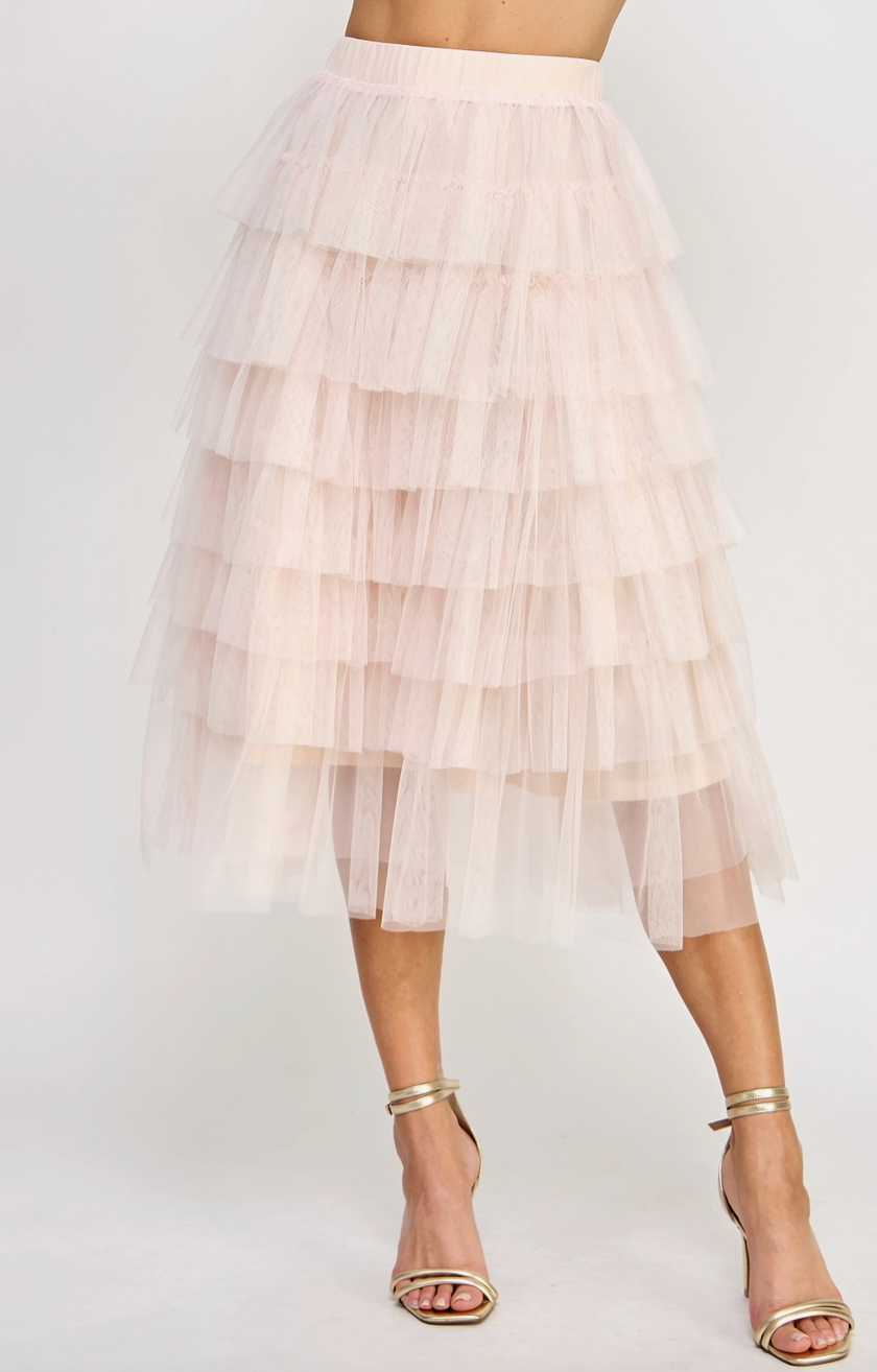 ELLISON TULLE MIDI SKIRT