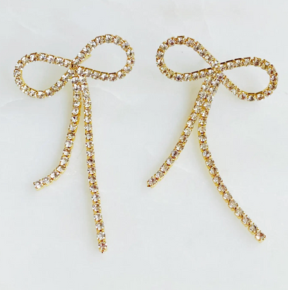 ELLISON+YOUNG SHINE BOW EARRINGS