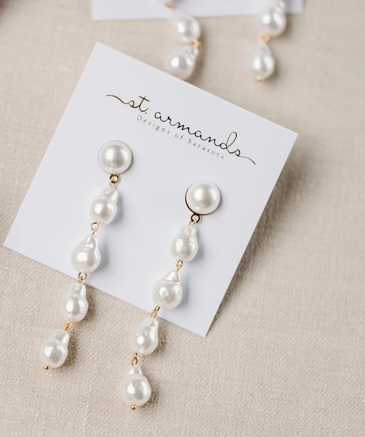 ST ARMANDS DESIGNS PEARLY GIRLY EARRINGS