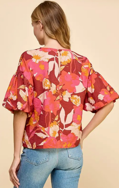 TCEC FLORAL PRINTED TOP