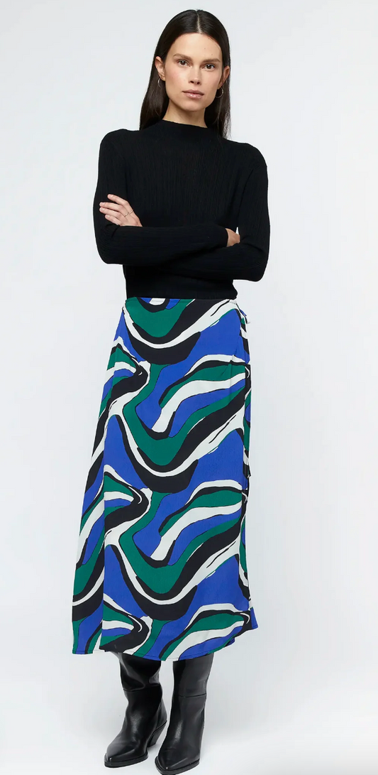 WILD PONY NIGER PRINT MIDI SKIRT