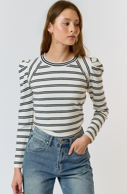 LALAVON LISA STRIPED SWEATER