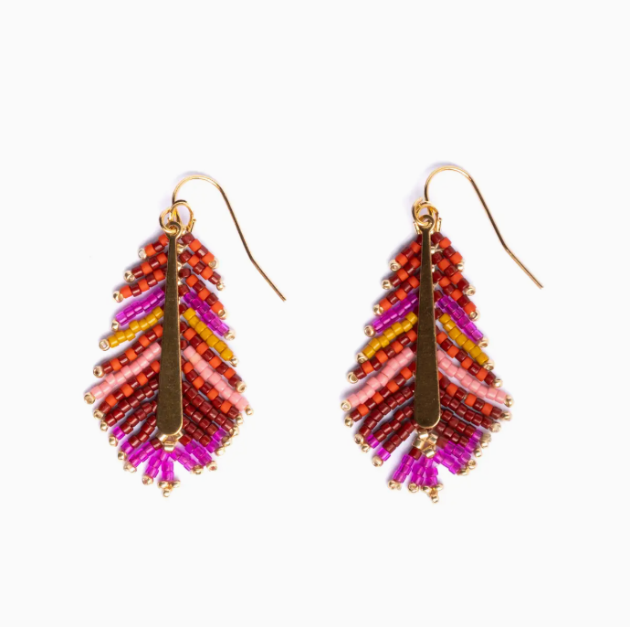 MAYANA GILDED FEATHER EARRINGS