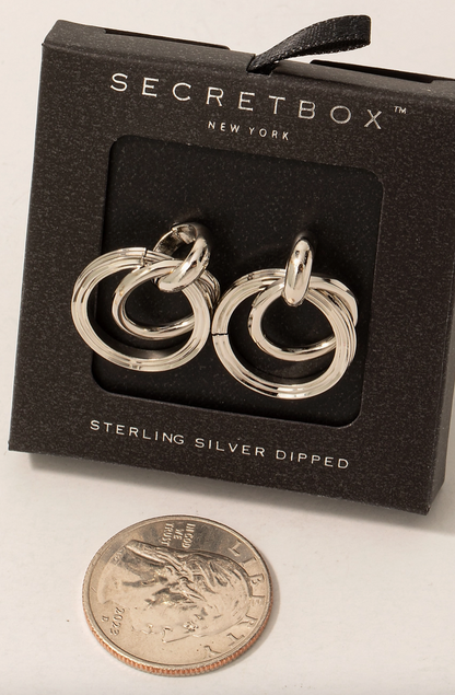 SECRET BOX LINKED CIRCLE EARRINGS