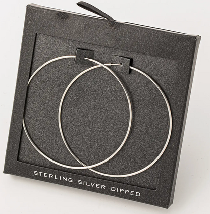 SECRET BOX SKINNY HOOP EARRINGS