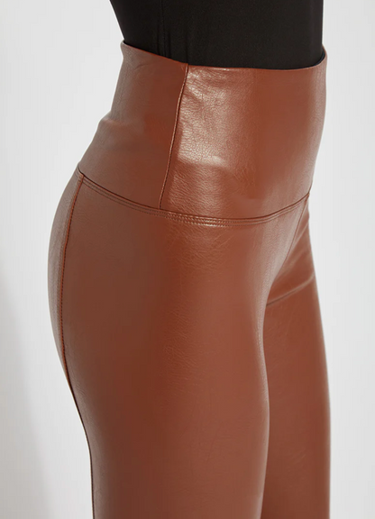 LYSSE COFFEE LEATHER LEGGINGS