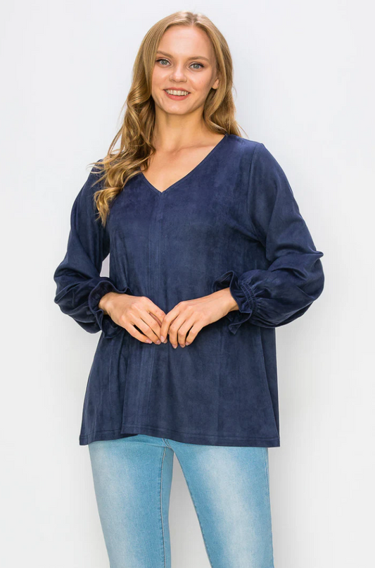 JOH ABIGAIL SUEDE TOP