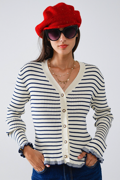 Q2 STRIPE CARDIGAN