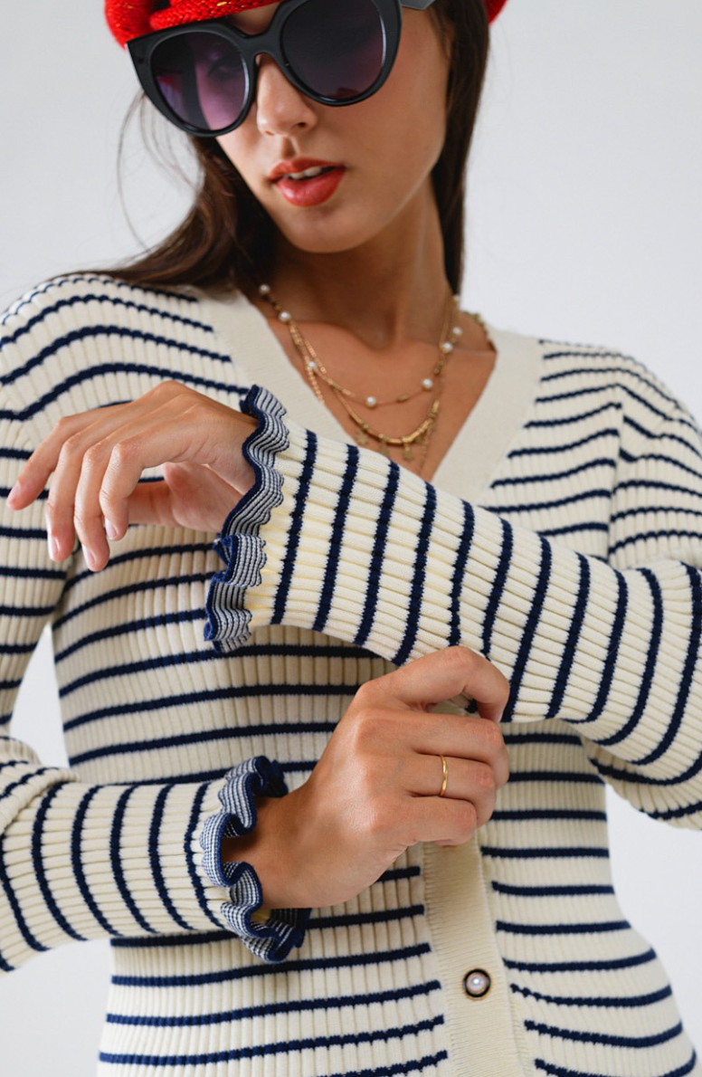 Q2 STRIPE CARDIGAN