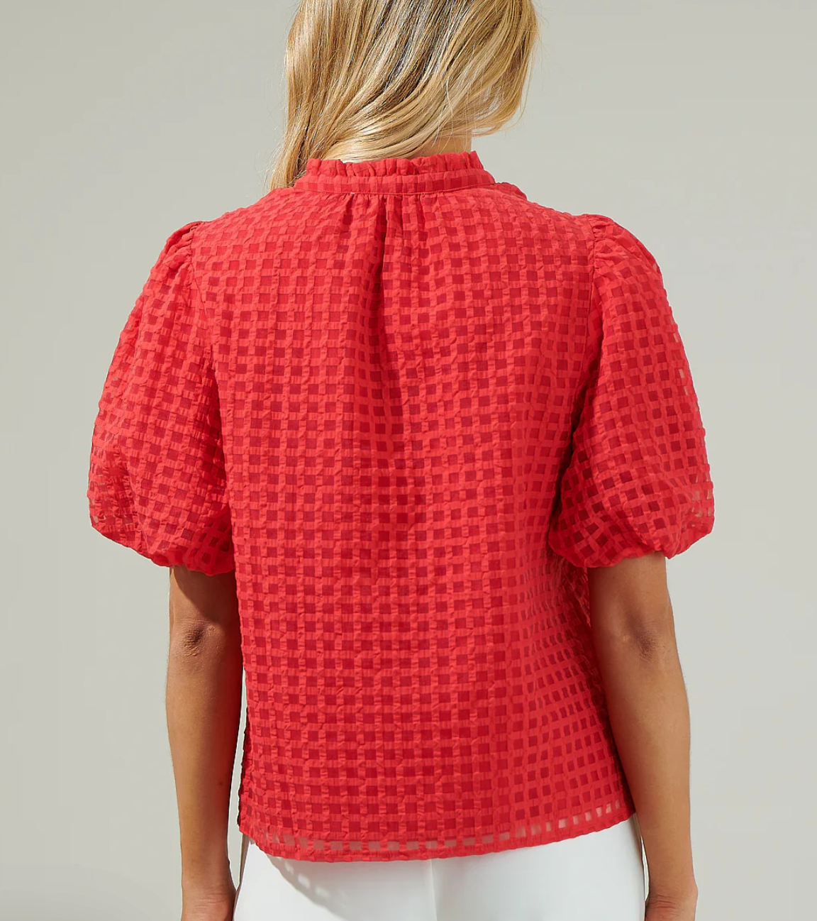 SUGARLIPS GRETNA RUFFLE BLOUSE