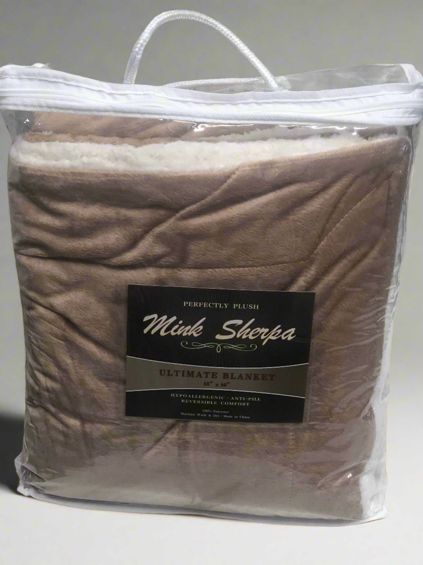 DOWNTOWN PERFECTLY PLUSH MINK AND SHERPA BLANKET