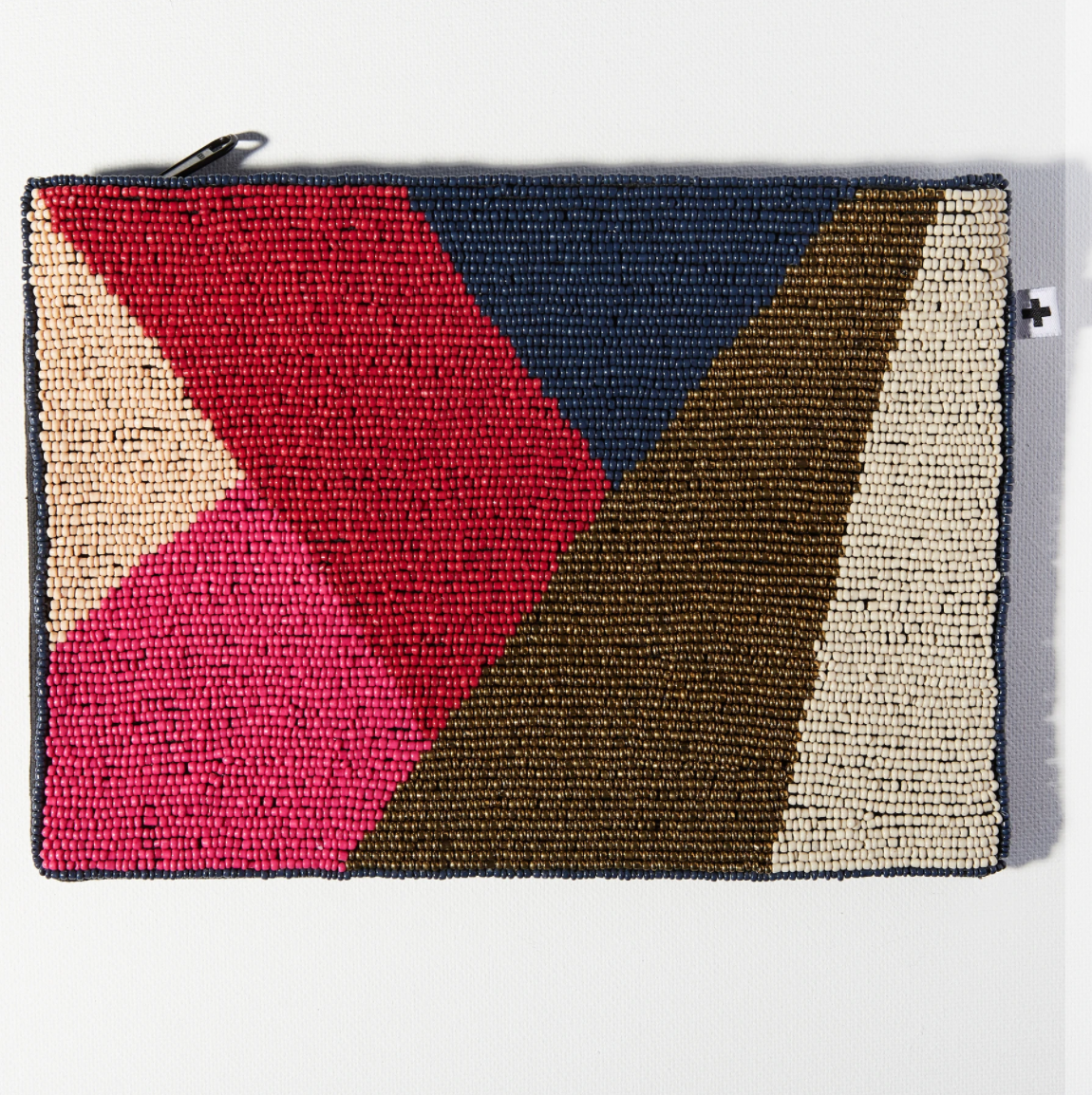 INK + ALLOY ANGLES SEED BEAD CLUTCH