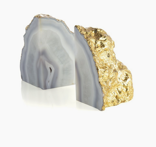 SHIRALEAH AGATE BOOKENDS