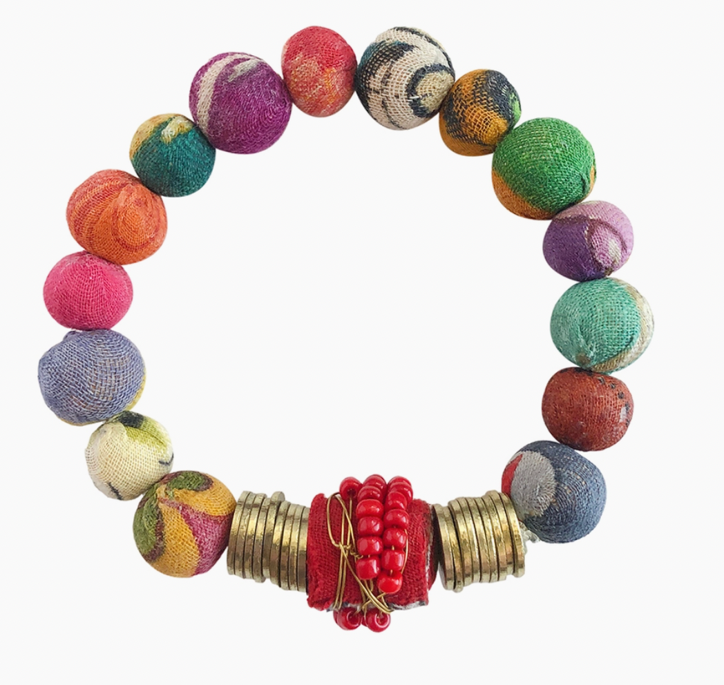 WORLDFINDS GILDED BOBBIN BRACELET