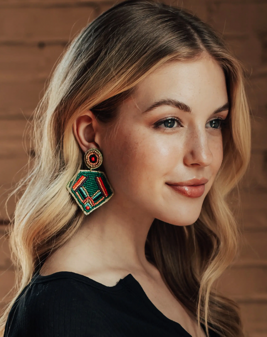 PANACHE BEADED STATEMENT EARRINGS