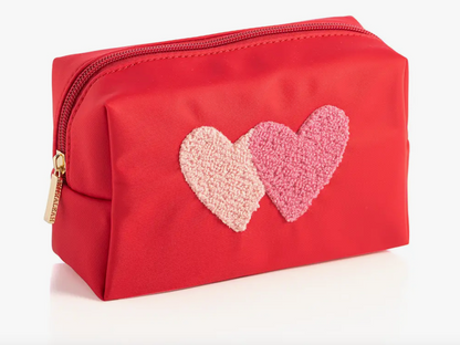 SHIRALEAH CARA HEARTS COSMETIC BAG