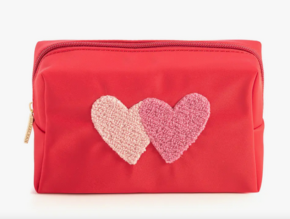 SHIRALEAH CARA HEARTS COSMETIC BAG