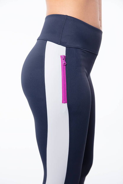 SUGARLIPS NAVY ZIP-UP LEGGINGS